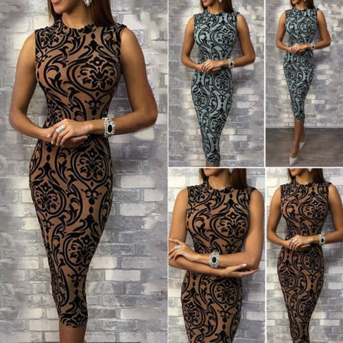 Casual Sleeveless Evening Party Bodycon Dress