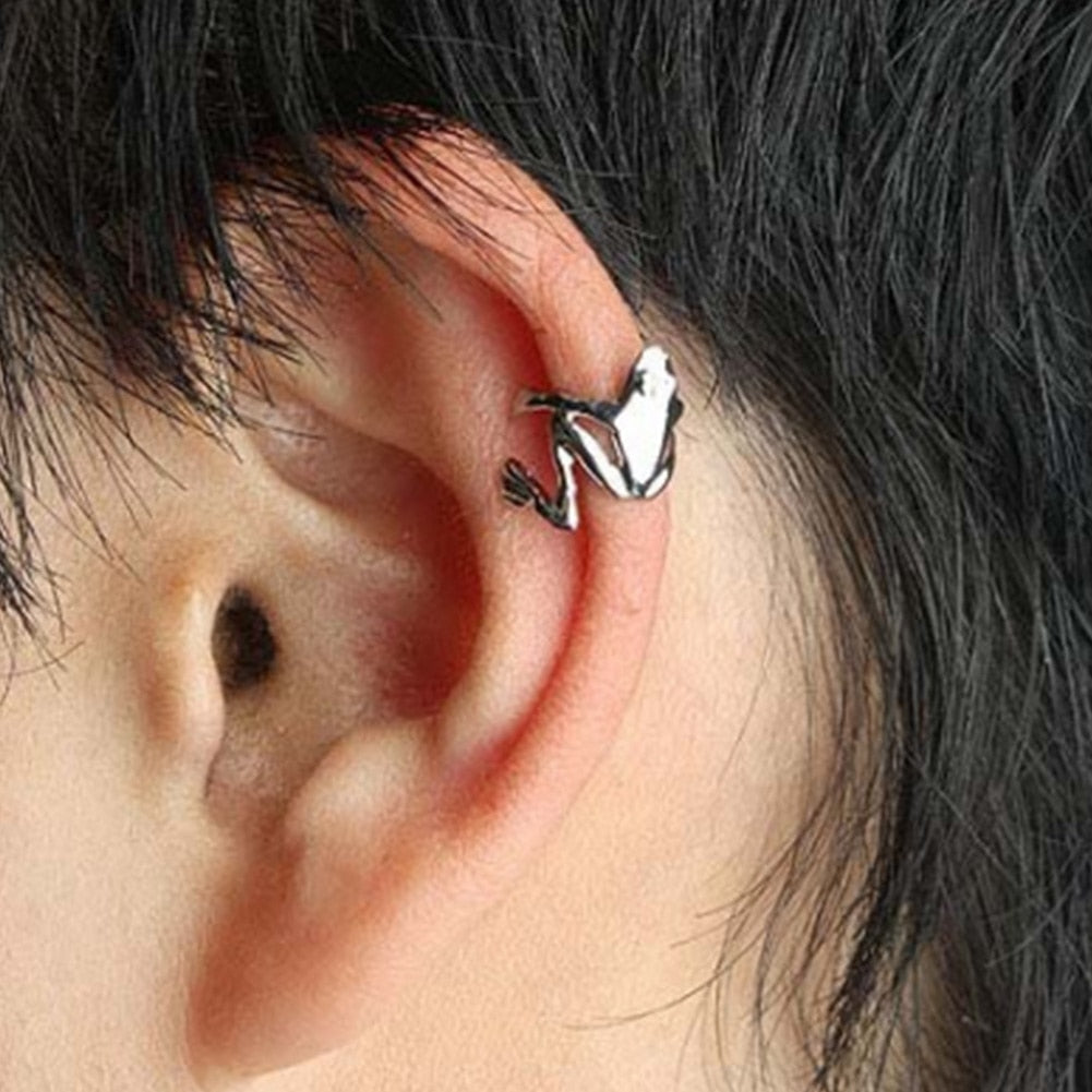 Fashion Frog Ear Cuffs Siliver Ear Cuff Clip Earrings For Women Earcuff No Piercing Fake Cartilage Earrings