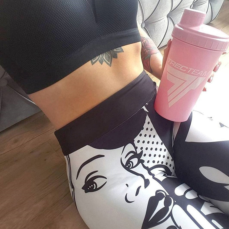 Printed Compression Pants Gym Tights Yoga Sportswear Women Leggings