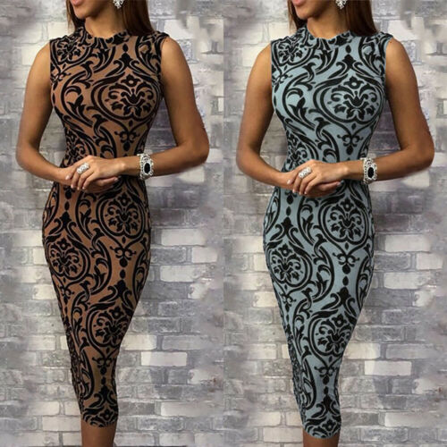 Casual Sleeveless Evening Party Bodycon Dress
