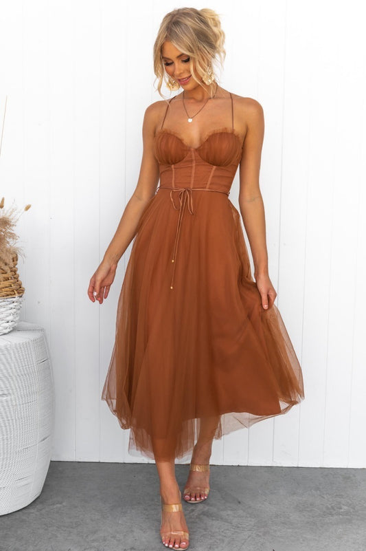 Elegant and sexy suspender mesh party evening dress